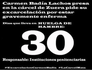 Carmen Badia Huelga hambre